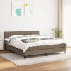 vidaXL Posteľný rám boxspring s matracom sivohned 160x200 cm látka