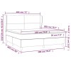 vidaXL Posteľný rám boxspring s matracom krémový 180x200 cm látka