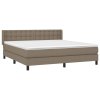 vidaXL Posteľný rám boxspring s matracom sivohned 160x200 cm látka
