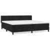 vidaXL Posteľný rám boxspring s matracom čierny 200x200 cm zamat