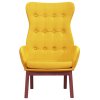 vidaXL Relaxačné kreslo horčicovo-žlté látkové