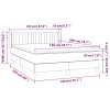 vidaXL Posteľný rám boxspring s matracom čierny 140x200 cm látka