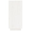 vidaXL Komoda, biela 60x34x75 cm, borovicový masív