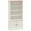 vidaXL Knižnica VIGO biela 85x35x170 cm masívna borovica