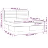 vidaXL Posteľný rám boxspring s matracom tmavosivý 180x200 cm zamat