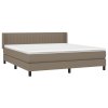 vidaXL Posteľný rám boxspring s matracom sivohned 160x200 cm látka