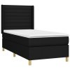 vidaXL Posteľný rám boxspring s matracom čierny 90x200 cm látka