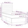 vidaXL Posteľný rám boxspring s matracom sivohnedý 90x190 cm látka
