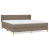 vidaXL Posteľný rám boxspring s matracom sivohned 160x200 cm látka