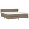 vidaXL Posteľný rám boxspring s matracom sivohned 160x200 cm látka