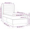 vidaXL Posteľný rám boxspring s matracom čierny 90x200 cm látka