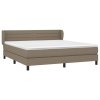 vidaXL Posteľný rám boxspring s matracom sivohned 160x200 cm látka