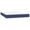vidaXL Posteľný rám boxspring s matracom modrý 140x200 cm látka
