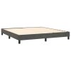 vidaXL Posteľný rám boxspring s matracom tmavosivý 160x200 cm zamat