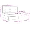 vidaXL Posteľný rám boxspring s matracom sivohned 160x200 cm látka