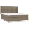 vidaXL Posteľný rám boxspring s matracom sivohned 160x200 cm látka