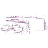 vidaXL Posteľný rám s predným a zadným čelom, hnedý dub 100x200 cm