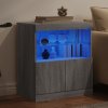 vidaXL Komoda s LED svetlami sivý dub sonoma 60x37x67 cm