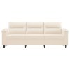 vidaXL 3-miestna pohovka béžová 180 cm mikrovlákno