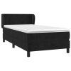 vidaXL Posteľný rám boxspring s matracom čierny 80x200 cm zamat