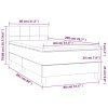 vidaXL Posteľ boxsping s matracom a LED čierna 80x200 cm zamat