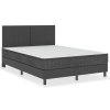 vidaXL Posteľ boxspring tmavošedá látková 160x200 cm