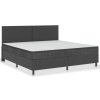 vidaXL Posteľ boxspring tmavošedá látková 200x200 cm