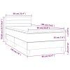 vidaXL Posteľ boxsping s matracom a LED krémová 90x190 cm látka