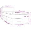 vidaXL Posteľ boxsping s matracom a LED čierna 80x200 cm zamat