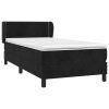 vidaXL Posteľný rám boxspring s matracom čierny 80x200 cm zamat