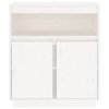 vidaXL Komoda biela 70x34x80 cm borovicový masív