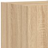 vidaXL 5-dielne TV nástenné skrinky s LED svetlami dub sonoma