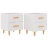 vidaXL Nočné stolíky 2 ks biele 40x35x47,5 cm