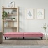 vidaXL Rozkladacia pohovka s držiakmi pohárov ružová zamat
