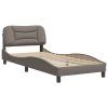 vidaXL Rám postele bez matraca Taupe 90x200 cm Látka