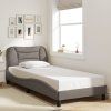 vidaXL Rám postele bez matraca Taupe 90x200 cm Látka