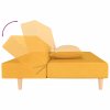 vidaXL 2-miestna rozkladacia pohovka s 2 vankúšmi, žltá, látka