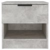 vidaXL Nočné stolíky 2 ks betónové sivé spracované drevo