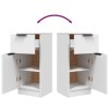 vidaXL Komody 2 ks biele 30x30x70 cm spracované drevo