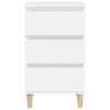 vidaXL Nočný stolík biely 40x35x70 cm spracované drevo