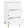 vidaXL Nočný stolík biely 40x35x70 cm spracované drevo