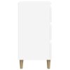 vidaXL Nočný stolík biely 40x35x70 cm spracované drevo