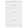 vidaXL Nočný stolík biely 40x40x63 cm spracované drevo