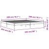 vidaXL Posteľný rám dub sonoma 200x200 cm kompozitné drevo a kov