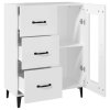 vidaXL Komoda biela 69,5x34x90 cm kompozitné drevo