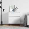 vidaXL Komoda biela 60x35x70 cm spracované drevo