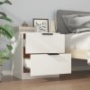vidaXL Nočné stolíky 2 ks biele spracované drevo