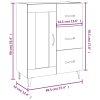 vidaXL Komoda dymový dub 69,5x34x90 cm kompozitné drevo