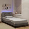 vidaXL Posteľ s LED bez matraca Taupe 90x200 cm Látka