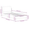 vidaXL Posteľ bez matraca tmavohnedá 80x200 cm látka